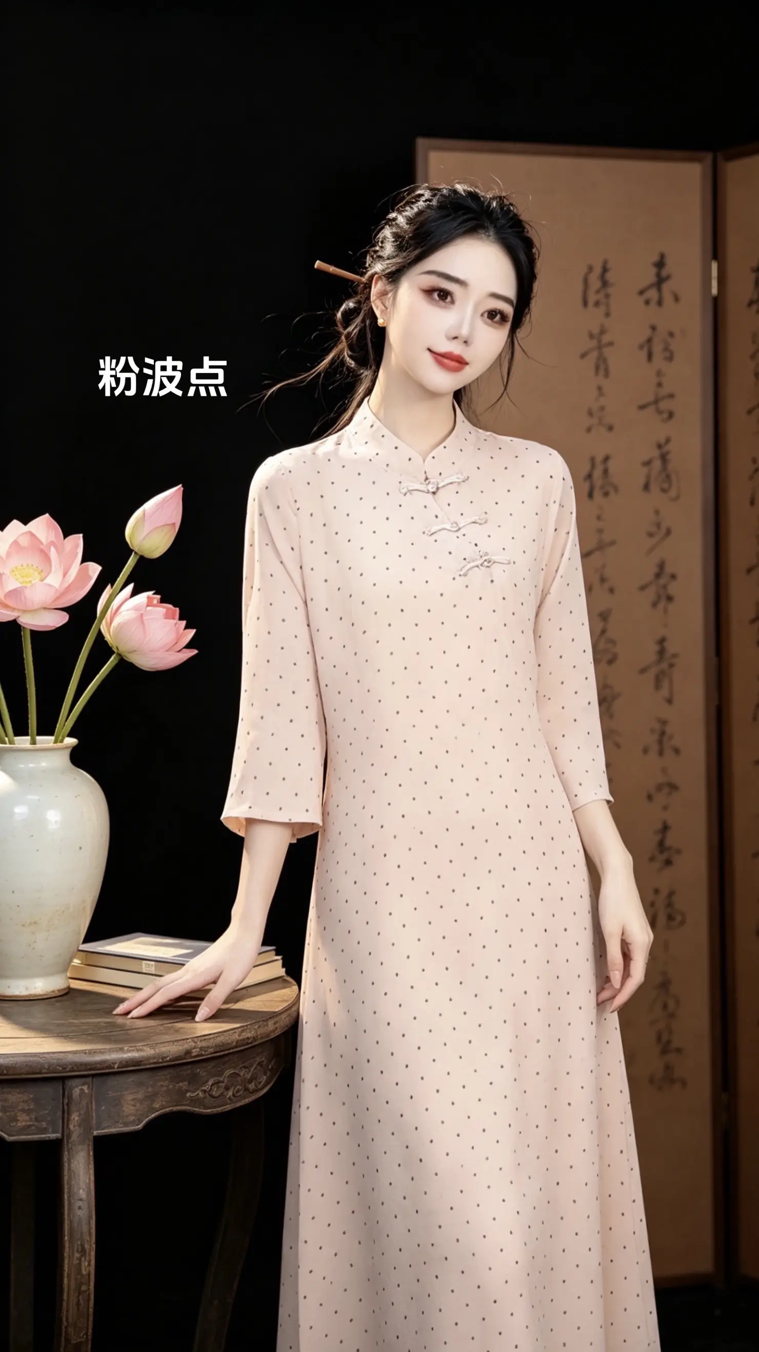 旗袍配山水，国风美到心尖🍃