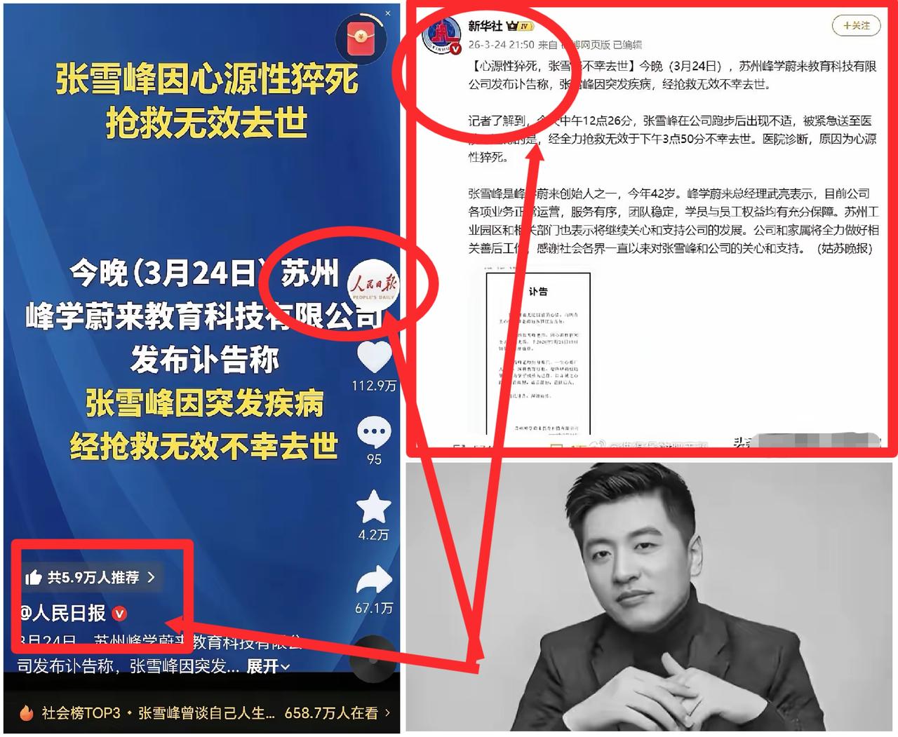 42岁的张雪峰走了，新华社为他转发讣告：这背后，藏着三个“不得不发”的理由