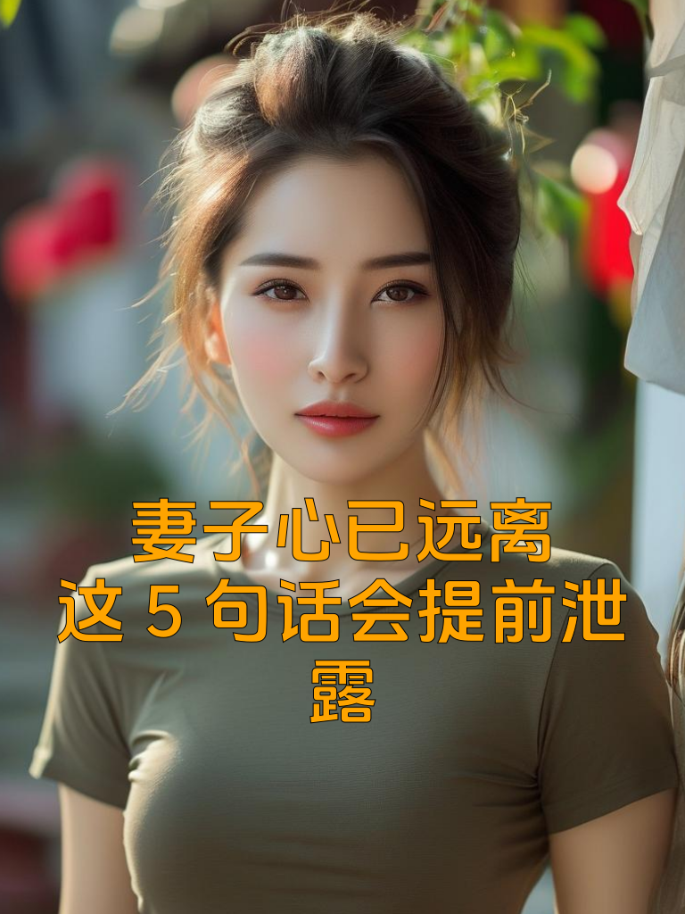 妻子心已远离，这5句话会提前泄露