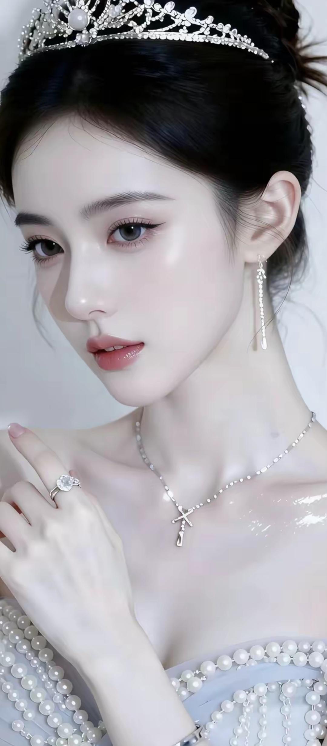 梦幻公主风，珍珠与钻石的完美结合，优雅动人。