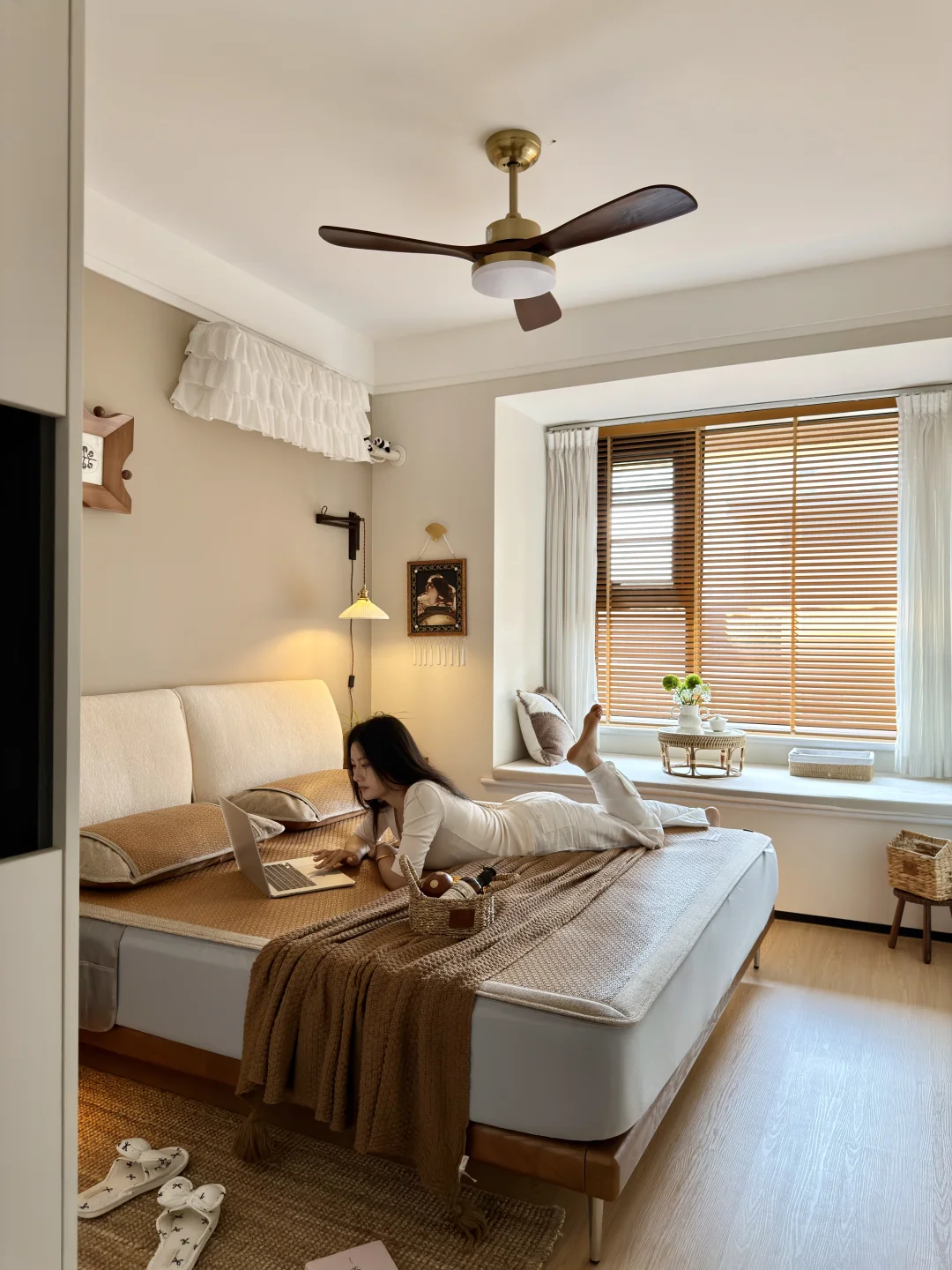 9平中古风小卧室，干净清爽迎接夏天啦🍃