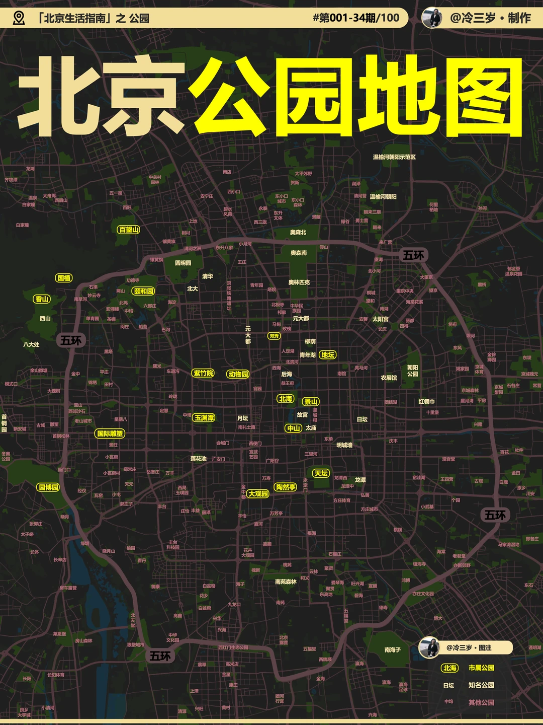 北京公园分布地图（2026版）