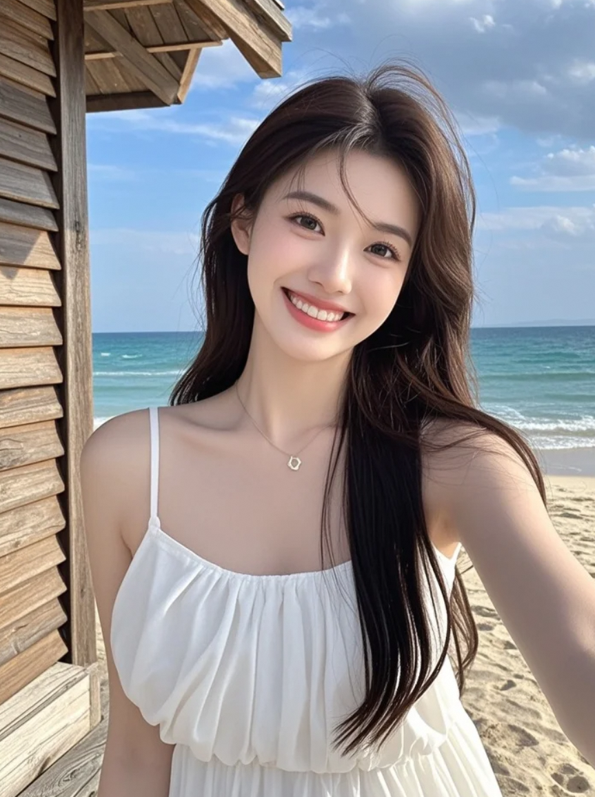 长发+阳光+你刚好在看我，这画面刚刚好～