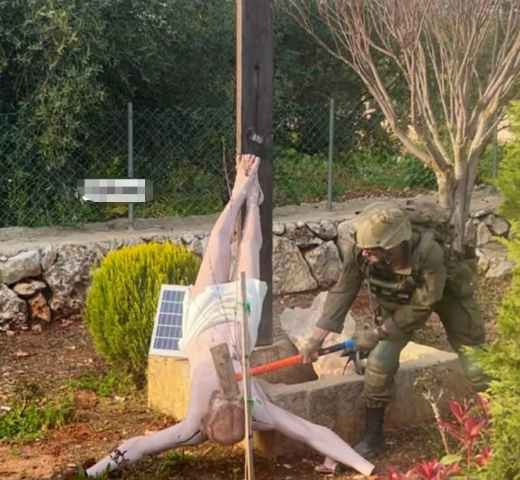 内塔尼亚胡也怕了，赶紧发文澄清。以色列士兵在黎巴嫩砸毁耶稣雕像，引发众怒！不是