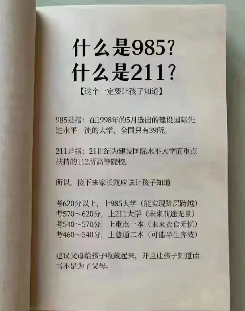 985和211，学历不代表一切，但很加分哦