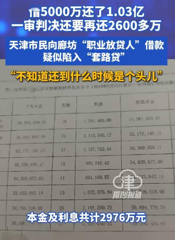 天津，一名矿老板为了扩大生产规模，向男子借了5000万资金，月息4%。在此后的1