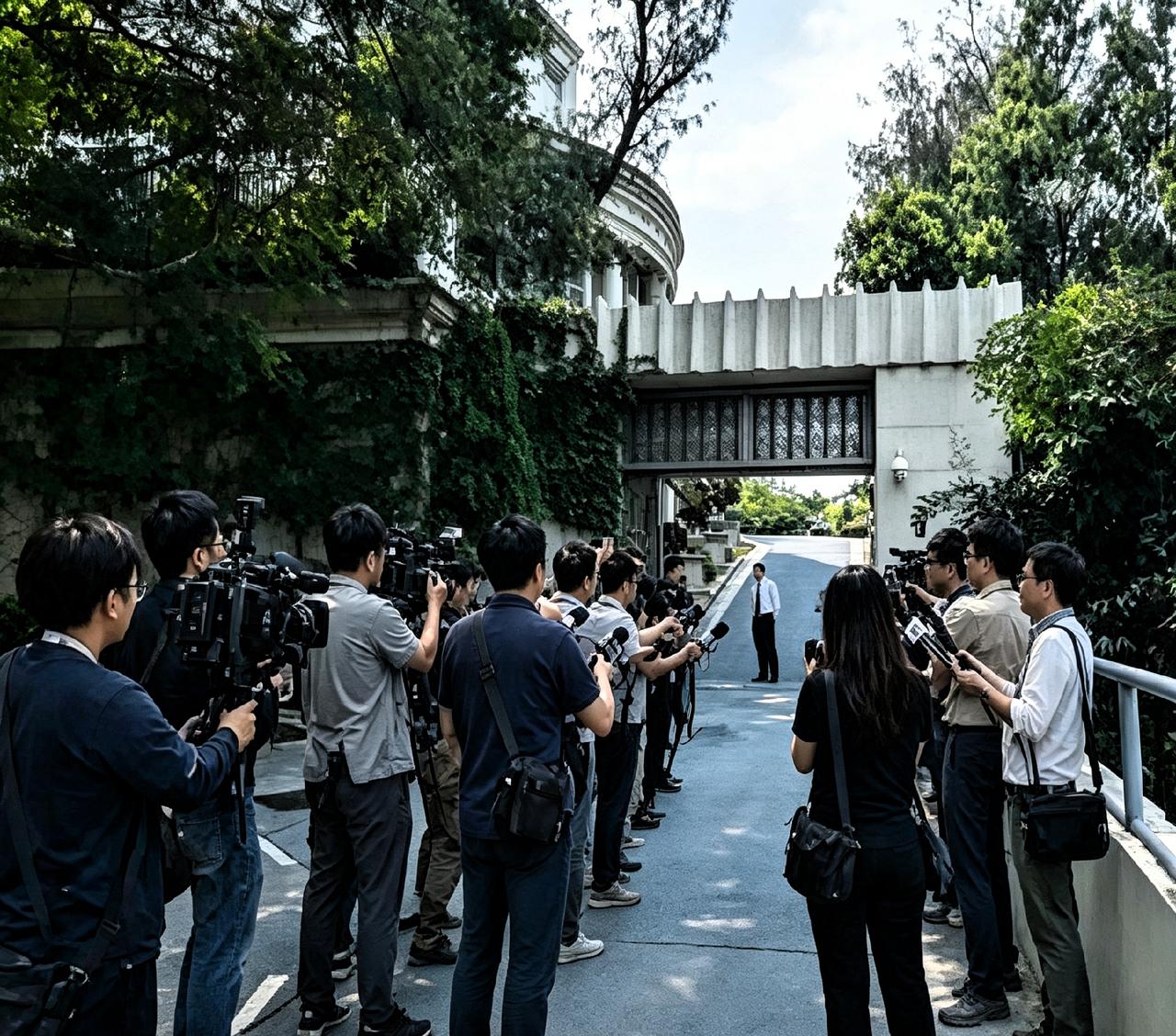 听说李嘉诚那边又传谣言，记者们火急火燎跑去深水湾守着。结果长实立马发声明，人好好