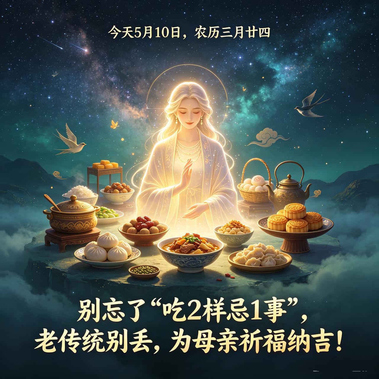 【今天是母亲节！牢记“吃2样忌1事”，老规矩别当耳旁风，招财纳福报亲恩！】家