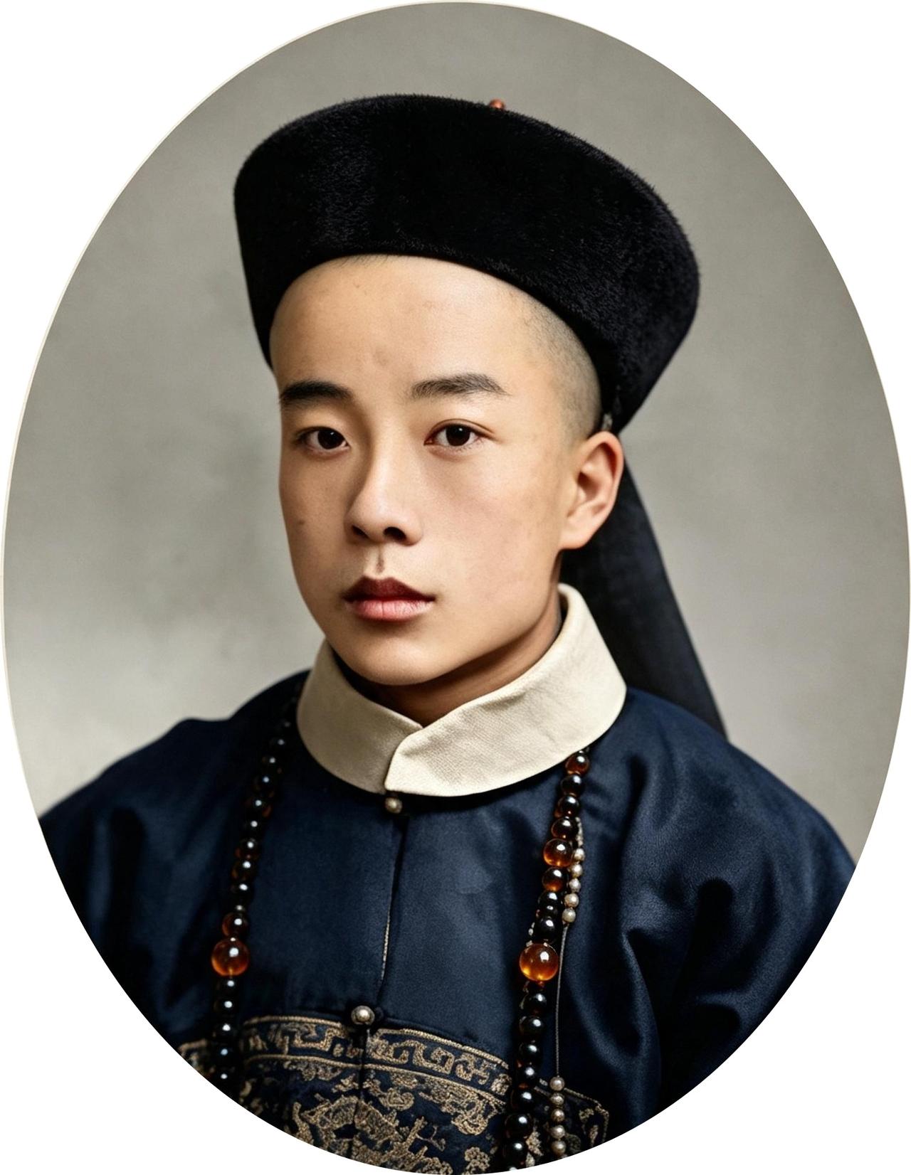 这名王府世子爷因自幼头颅比常人偏大，在宗室孩童中格外显眼，又是父王的法定嫡长子，