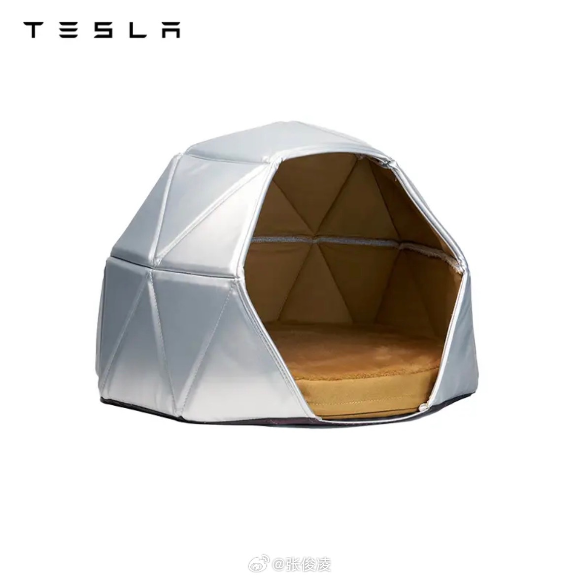 特斯拉这个折叠宠物棚看着也太不错了，除了有点像因纽特人的冰屋之外，猫狗估计都爱