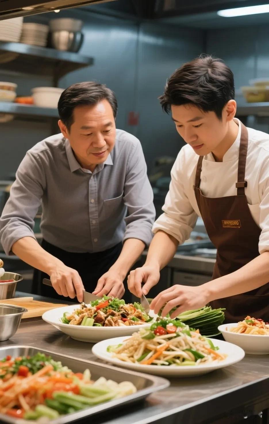 昨天去楼下买凉菜，看见老板一个人在柜台后忙碌，便随口问他：“之前那个伙计