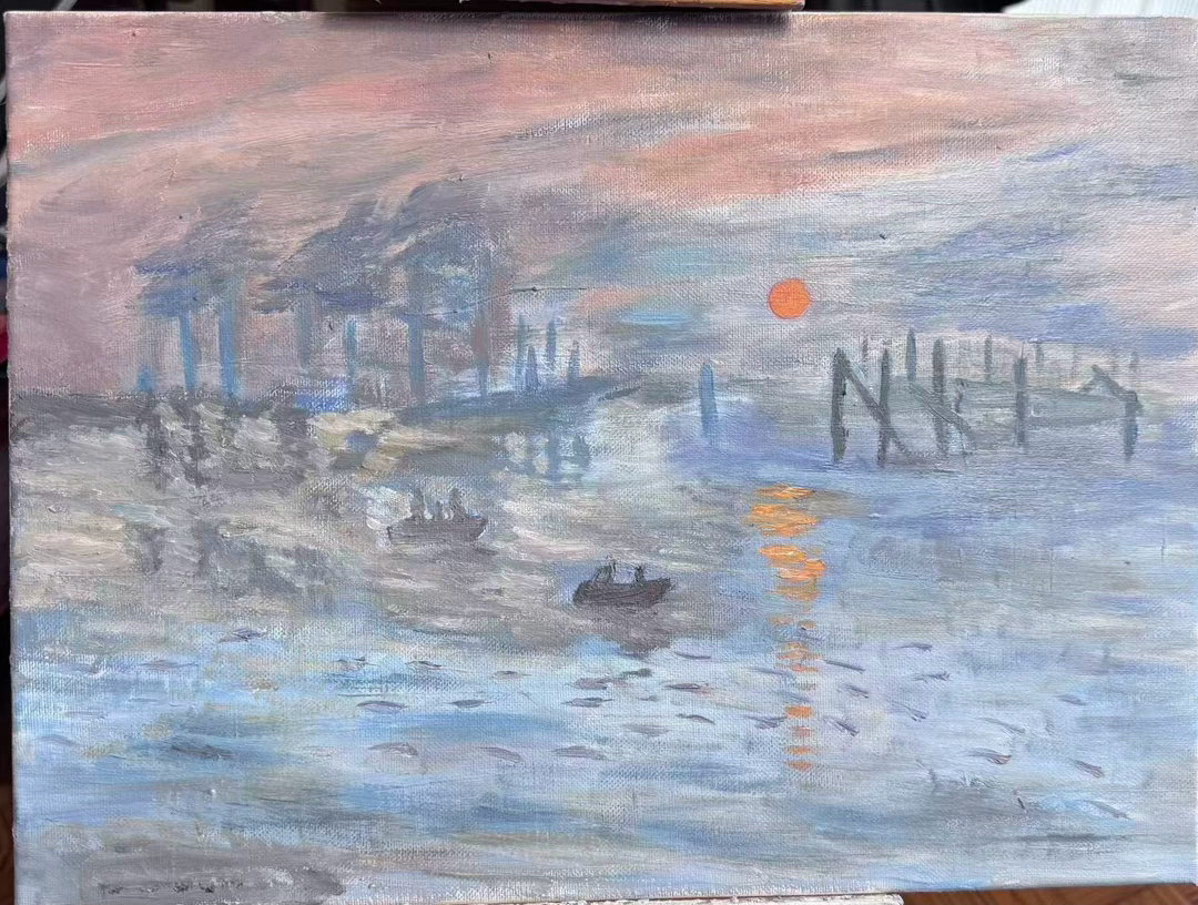 印象的派，朦胧的画，一派瞎来。莫奈也无奈。