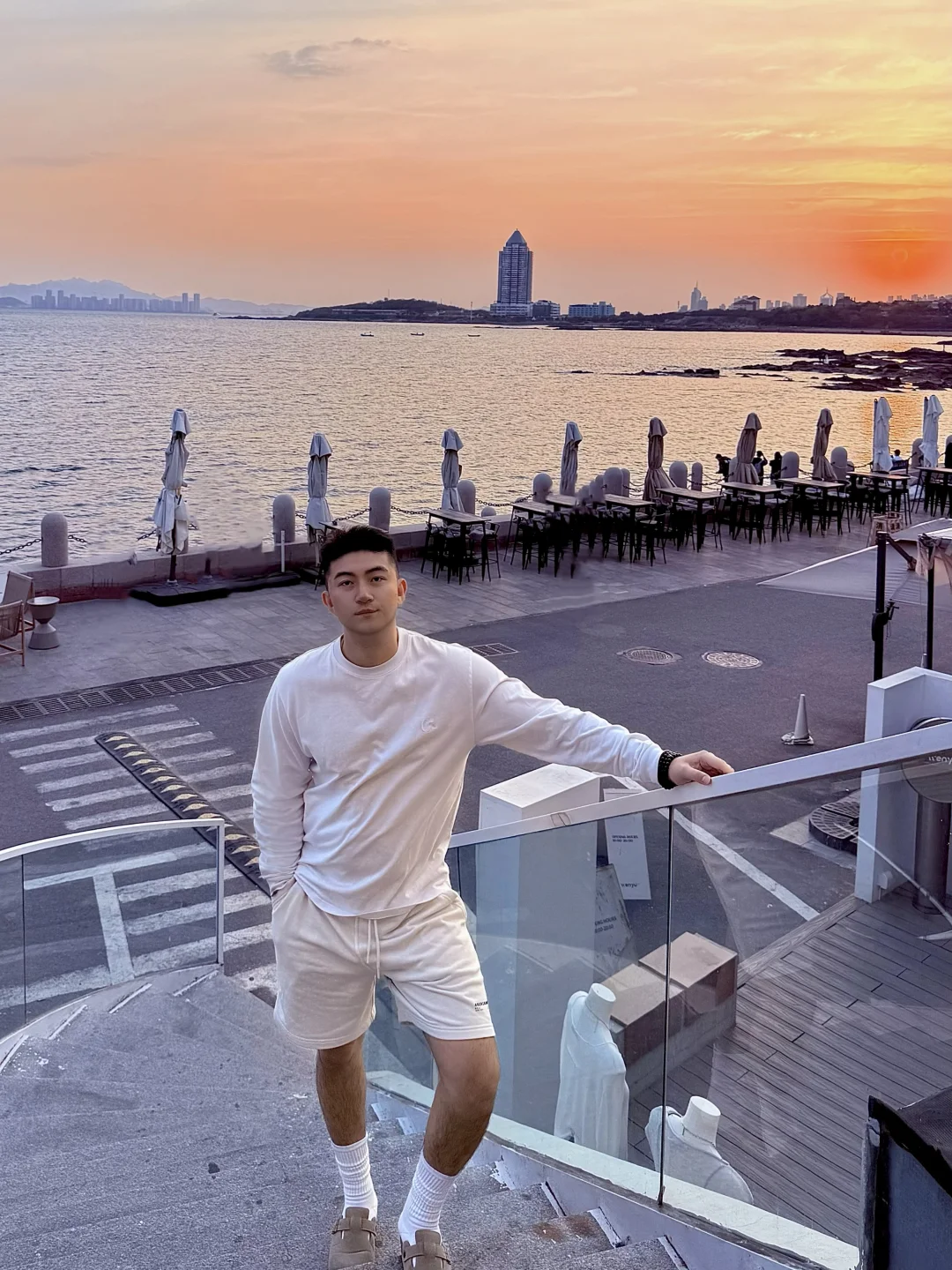 青岛｜渤海湾夕阳的浪漫时刻