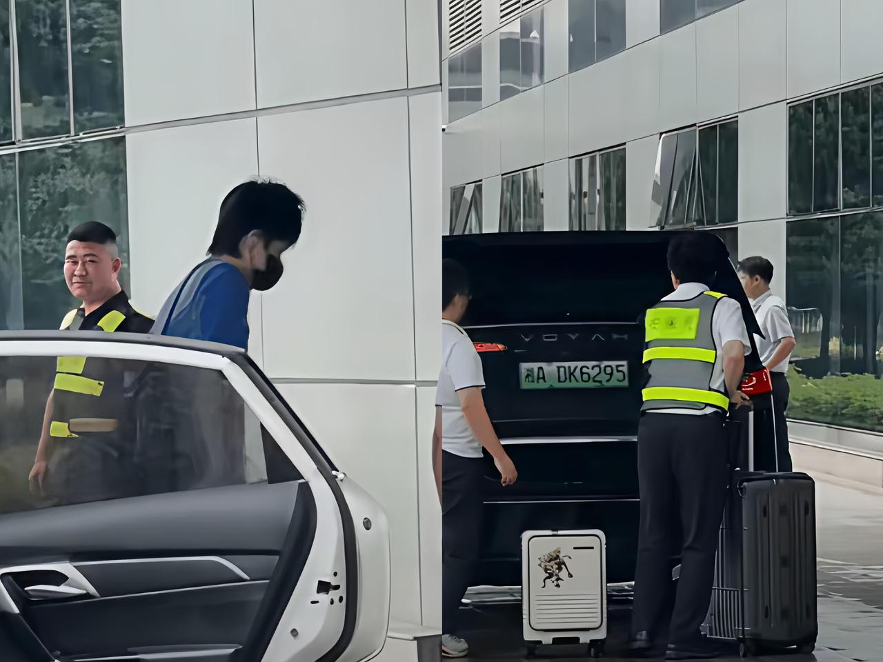 头哥飞回北京啦！是王cc陪着一起到的机场，走的VIP通道，还有工作人员帮