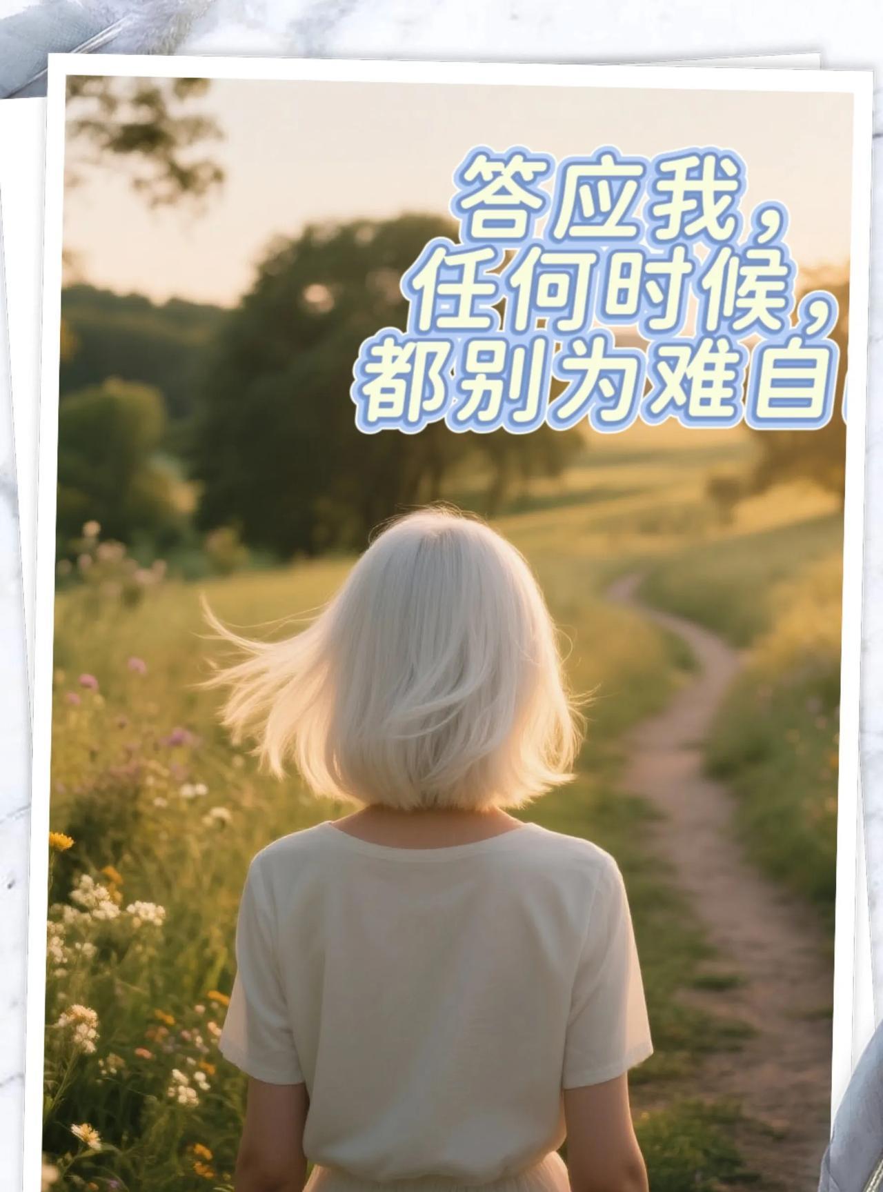 亲爱的，答应我，任何时候，都别为难自己。生活已经够不容易了，能怪别人的时候，咱