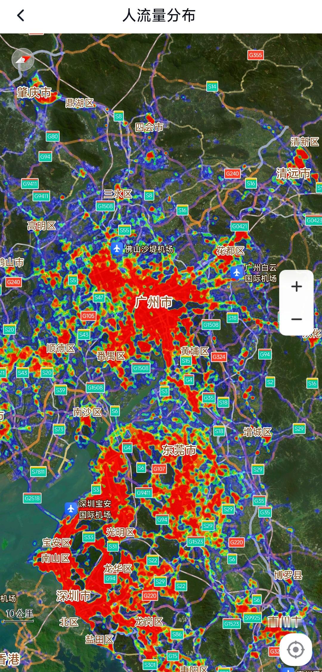 从图上看清远到广州的距离更近，肇庆到广州的距离相对会远一些，因此我就很不理解为何