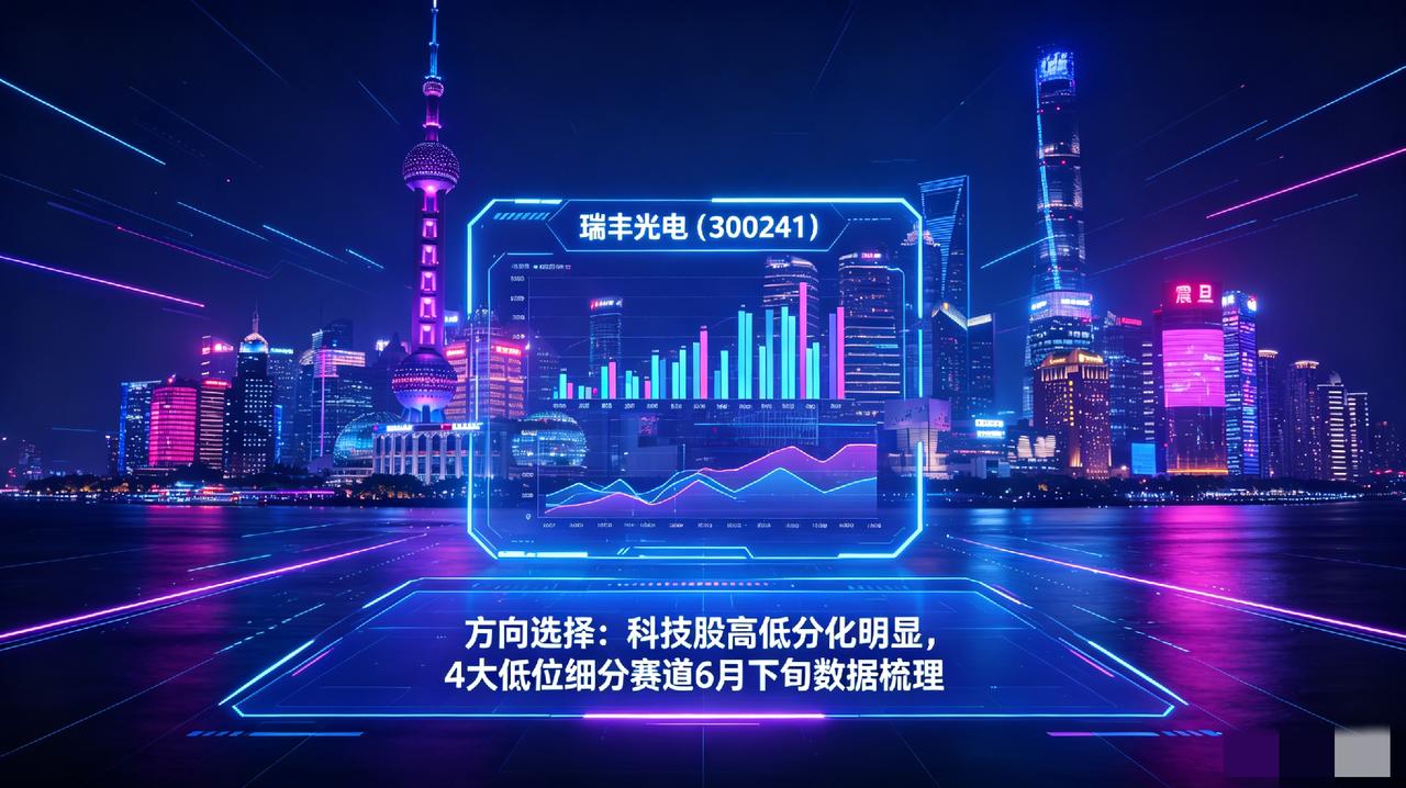 方向选择：科技股高低分化明显，4大低位细分赛道6月下旬数据梳理，重点细看瑞丰光电