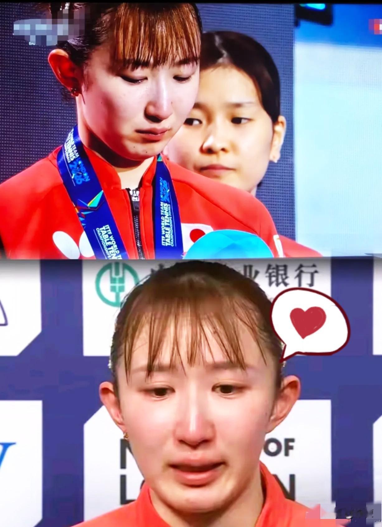 刚刷到早田希娜赛后的采访，直接给我看乐了。小姑娘哭得两眼通红，那叫一个伤心