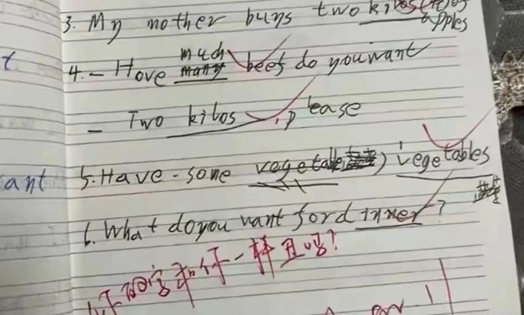 4月28号报道，河南桐柏县的一名四年级学生的家长，发现英语老师对自己孩子作业的批