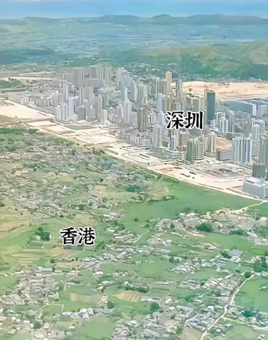 35年前的深圳与香港交界。​​​