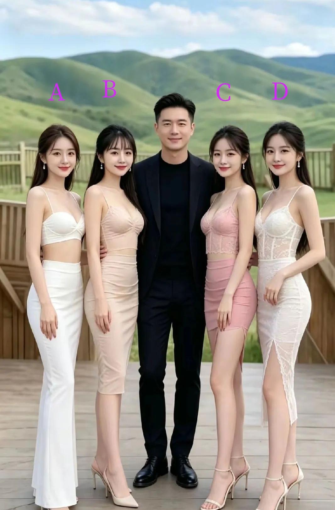 如花似玉的四胞胎被老爸，带来相亲，芳龄21岁，彩礼6万8，真是人见人爱呀，选一个