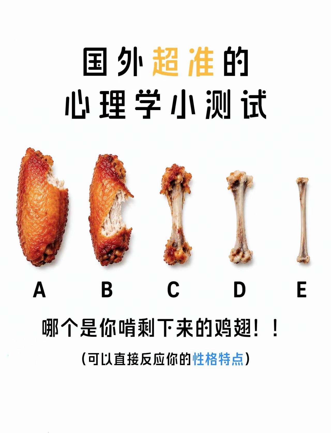 啃鸡翅的方式暴露性格，看看你会是哪一个🤤趣味心理测试性格测试