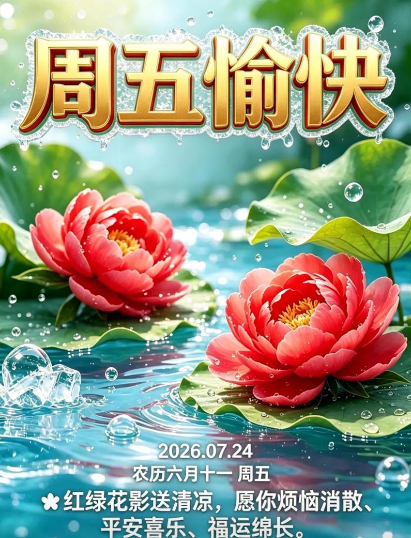 🌺2026./7月24日，暑气漫河山，安宁散燥热，鲜果润荷欢🌺🌱🌅芳