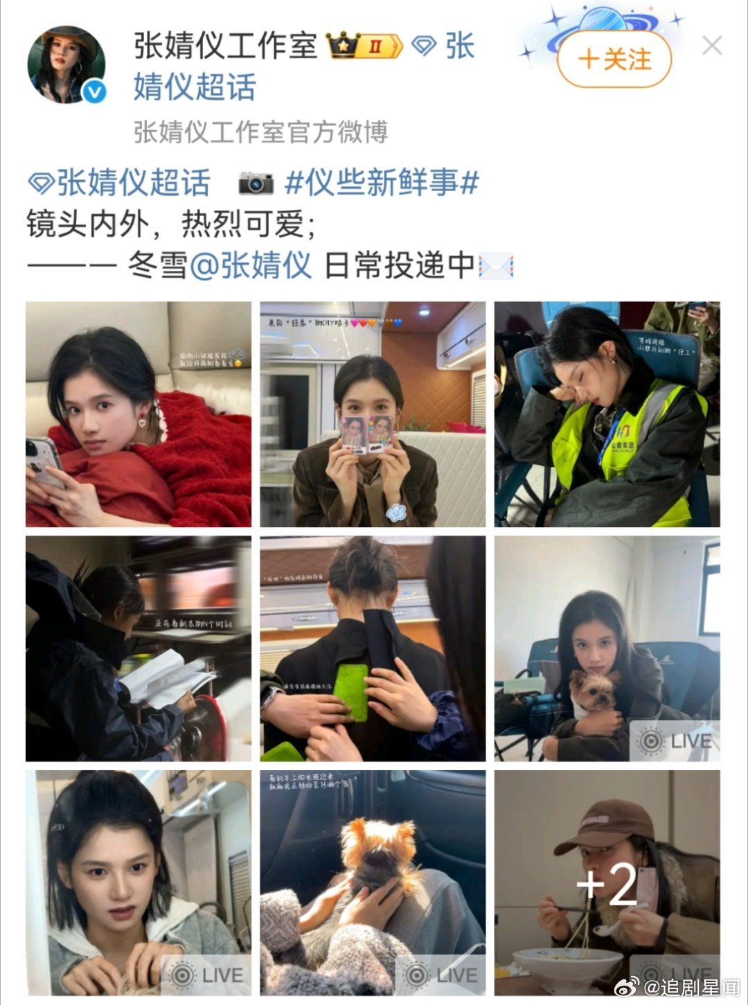 张婧仪工作室释出日常随拍啦！镜头内外的她热烈又可爱生活碎片满满都是元气，婧仪的生