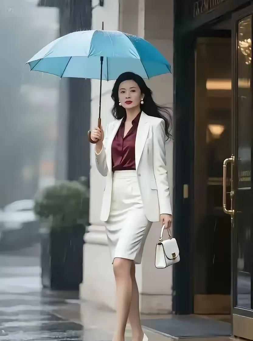雨中漫步佳人雨里佳人独自行，霓虹浮影梦魂萦。撑伞静听檐声碎，暗夜微光自永