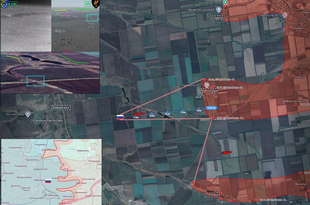 古里亚伊波列-瓦尔瓦里夫卡古里亚伊波列地区，俄军正在与乌军防御部队进行激烈的