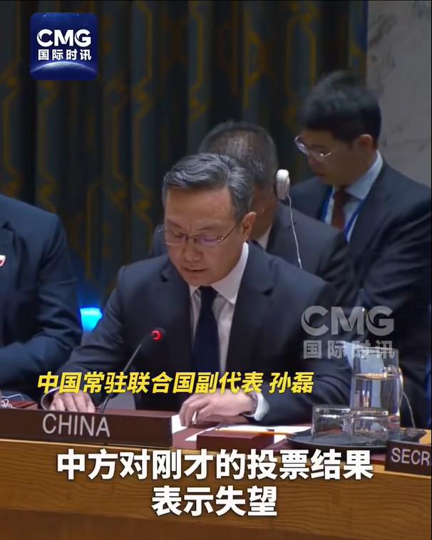 中国无法动用一票否决权，安理会投票结果11比2，中方表态对结果很失望，释放信号不