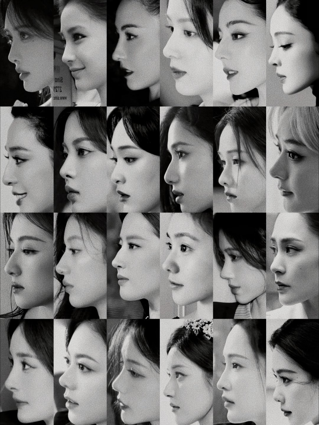 明星跟普通人真的有璧...就没见过一个女明星侧脸不流畅鼻子不高的美女你们真的随便