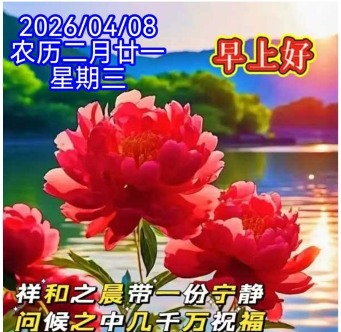春日暖阳美如金，心情舒畅人开心；新的一天事事好，风调雨顺顺人意；忘掉烦忧