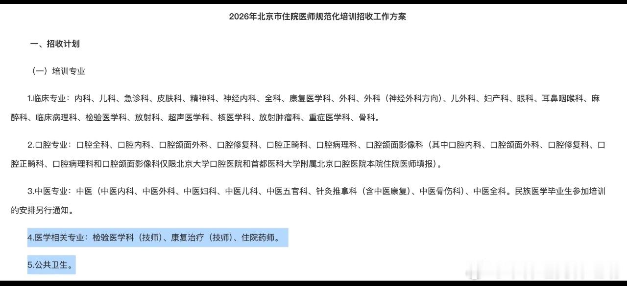 在我的印象中，我还以为只有临床医生需要规培，原来规培的范围已经扩到这么大了。终于