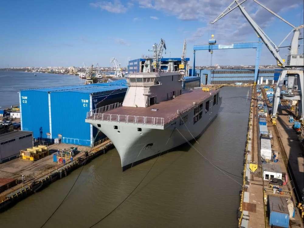 是航母非航母，似舰非舰。葡萄牙海军新型水上作战平台下水。排水量7000吨