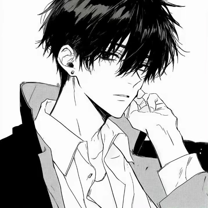 动漫男头｜二次元男生头像｜清冷黑白头像​​​
