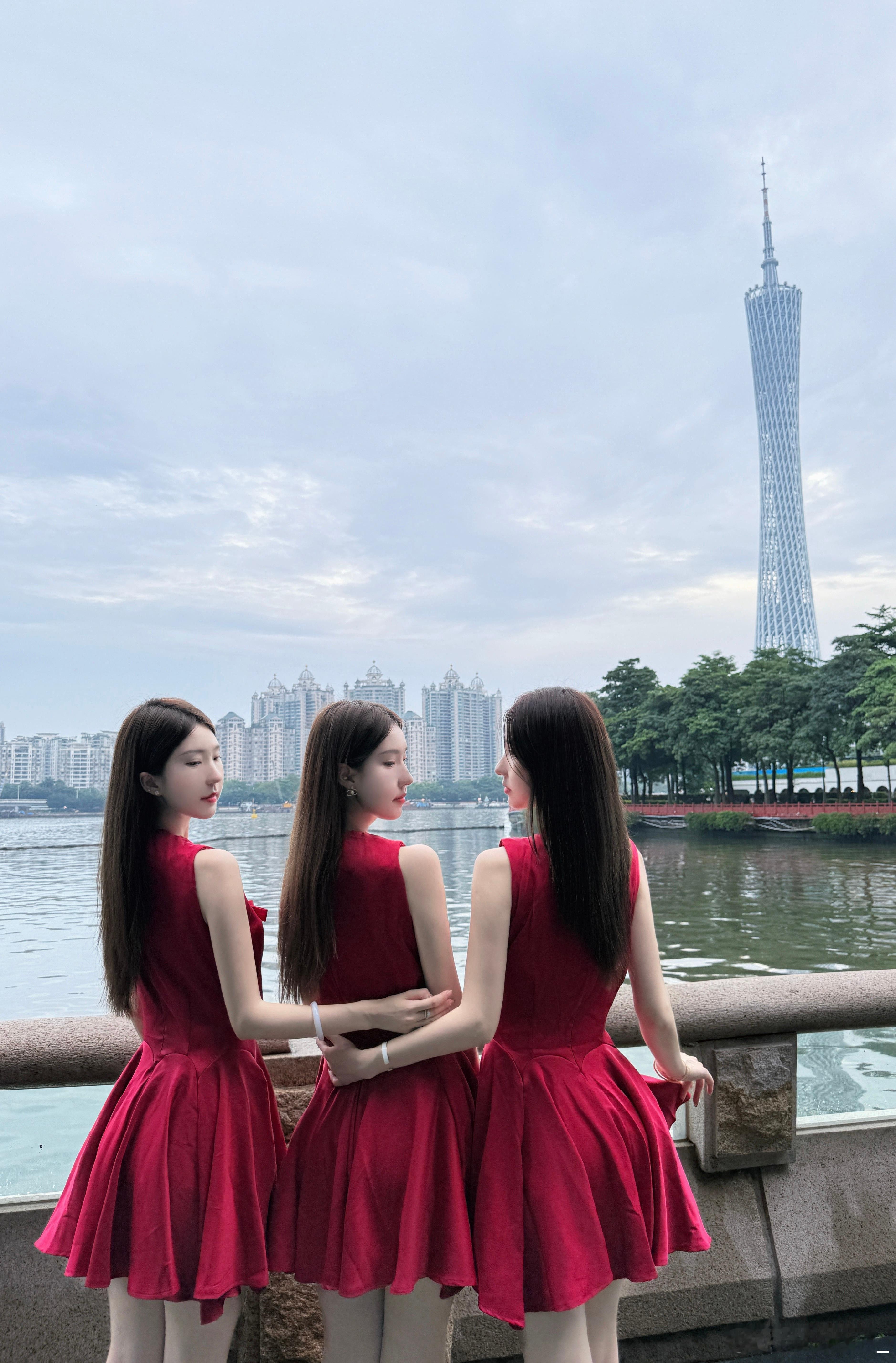 不是游客的游客照记录广州塔​​​