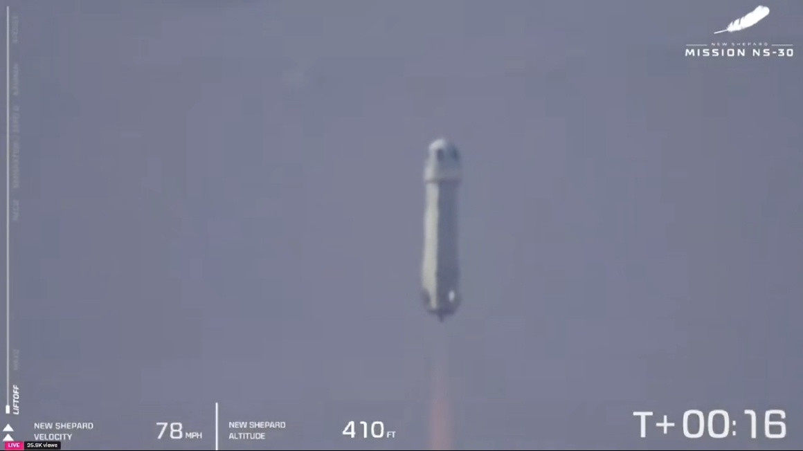 【蓝色起源（BlueOrigin）新谢泼德（NewShepard）在得克萨斯