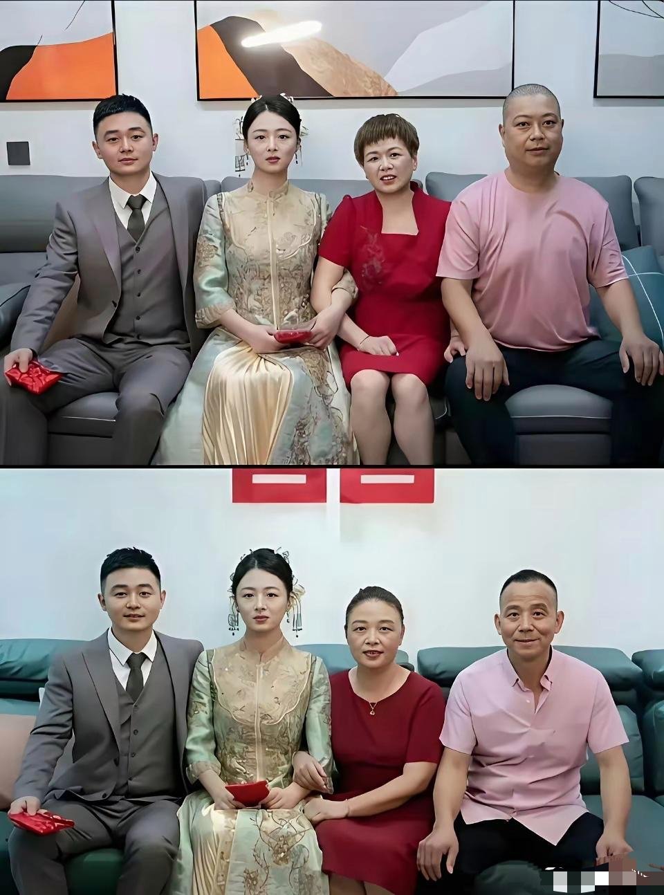 以大家的眼光看，上图是在娘家还是下图是在娘家呢？大家觉得呢？