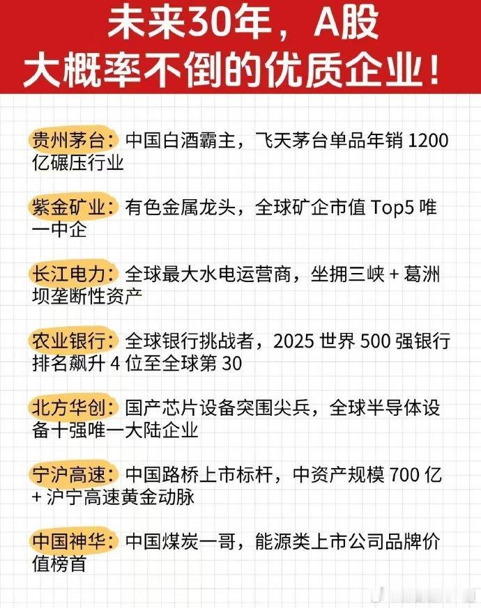 未来30年大概率不会到的优质公司长线抗风险题材概念，未来3年优质不会倒闭的公司具
