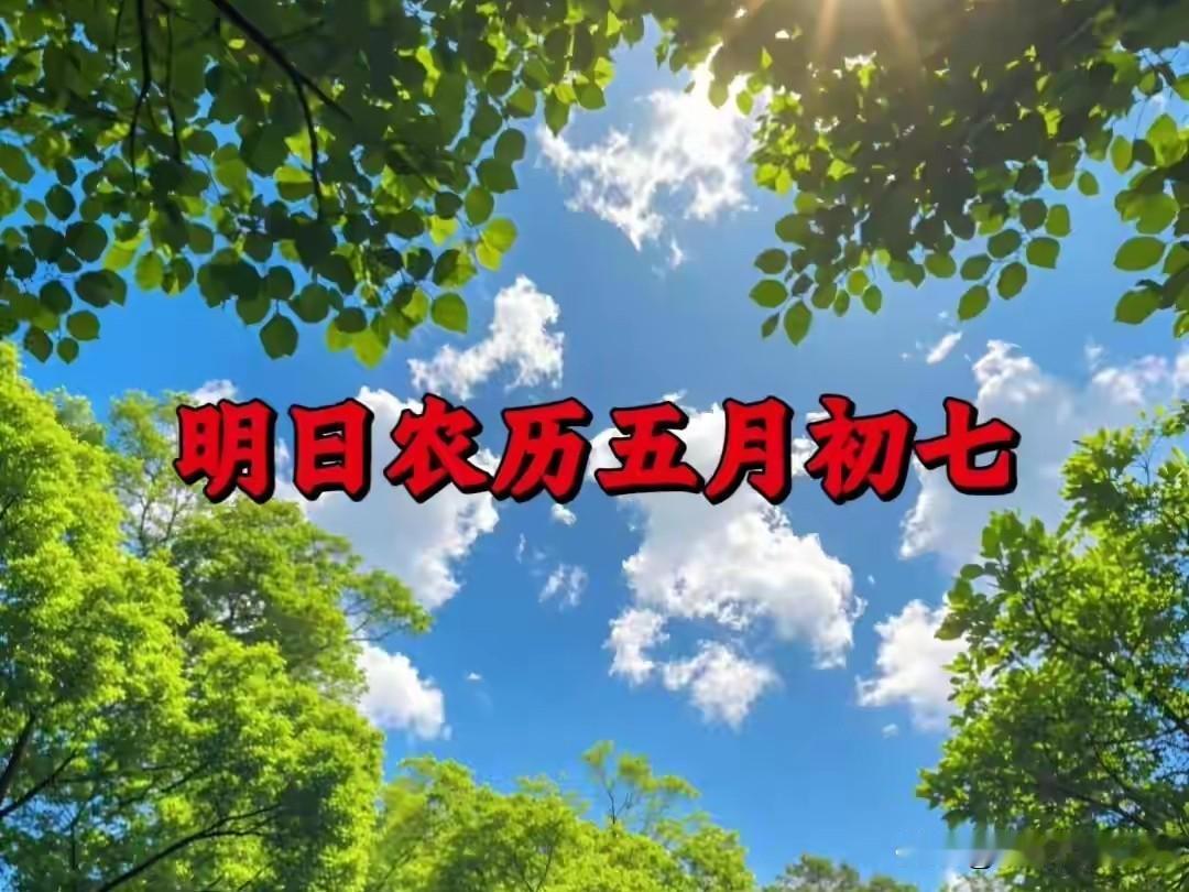 明日农历五月初七，牢记1静养，2收纳，3要吃，1忌事，不忘老传统！过了端午