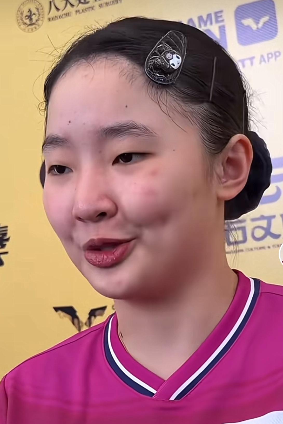 4：2战胜王艺迪的张本美和很开心：她表示：从一开始就专注比赛，把自己的东西