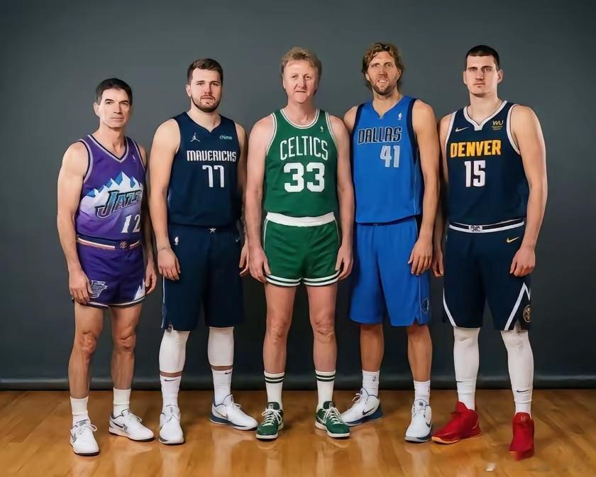 斯托克顿、东契奇、伯德、斯基、约基奇。这五位组队能达成什么成就？nba