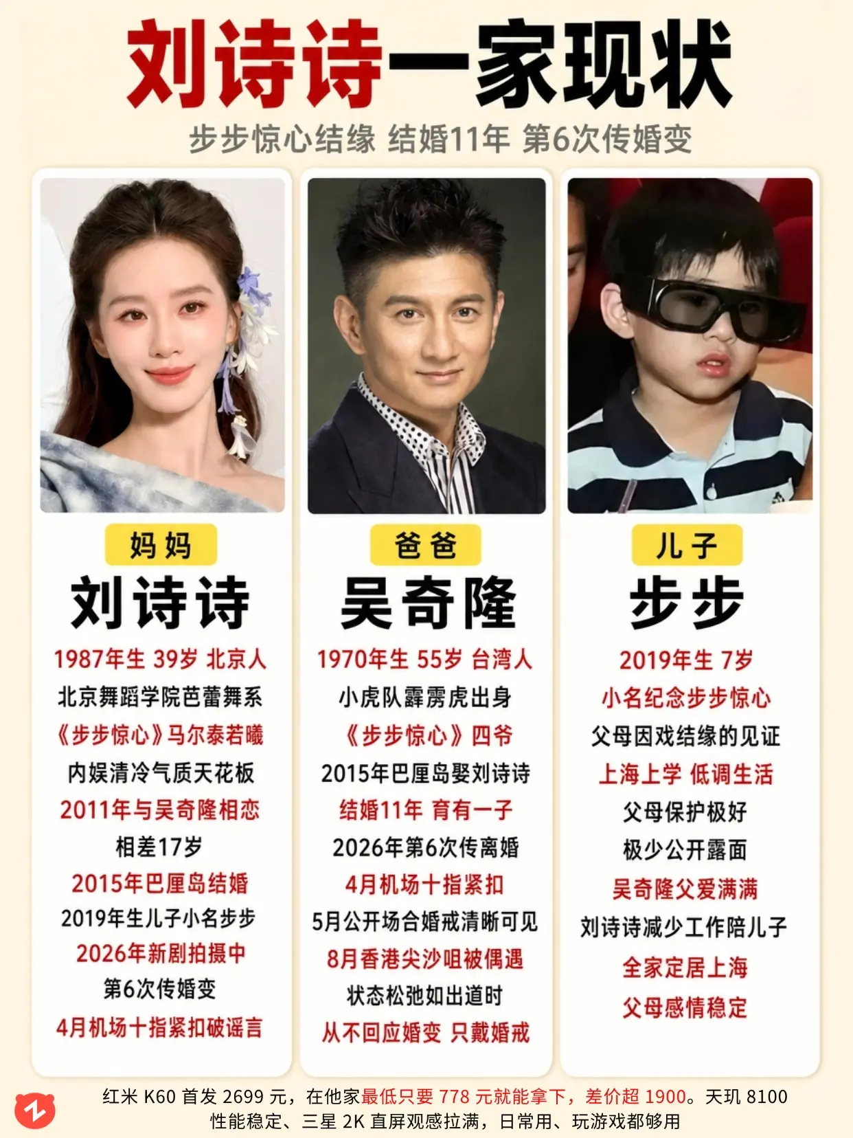 相差 17 岁，刘诗诗家庭现状盘点。