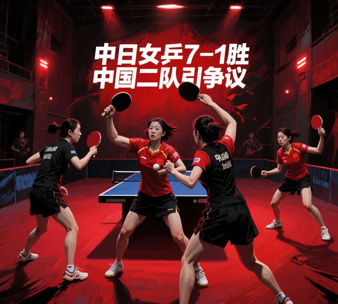 日本女乒7-1胜中国二队引争议网友：主力缺席的胜利含金量存疑日本媒体近日高调