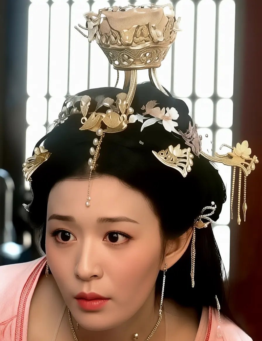 王楚然妆造看得出成何体统这剧组到底敷衍到什么程度了？都用义乌小物件来糊弄观众了，