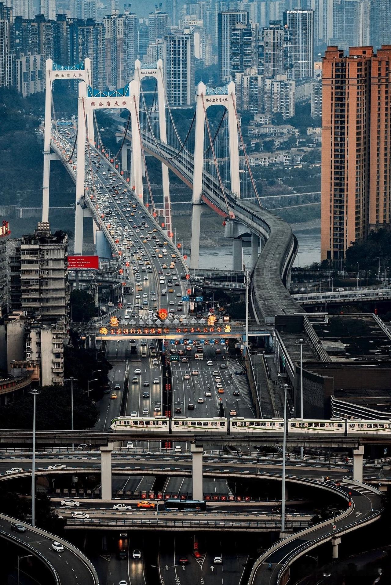 重庆的桥3D魔幻城市一座桥比路多的城市重庆最好看的桥重庆观景大桥重庆城