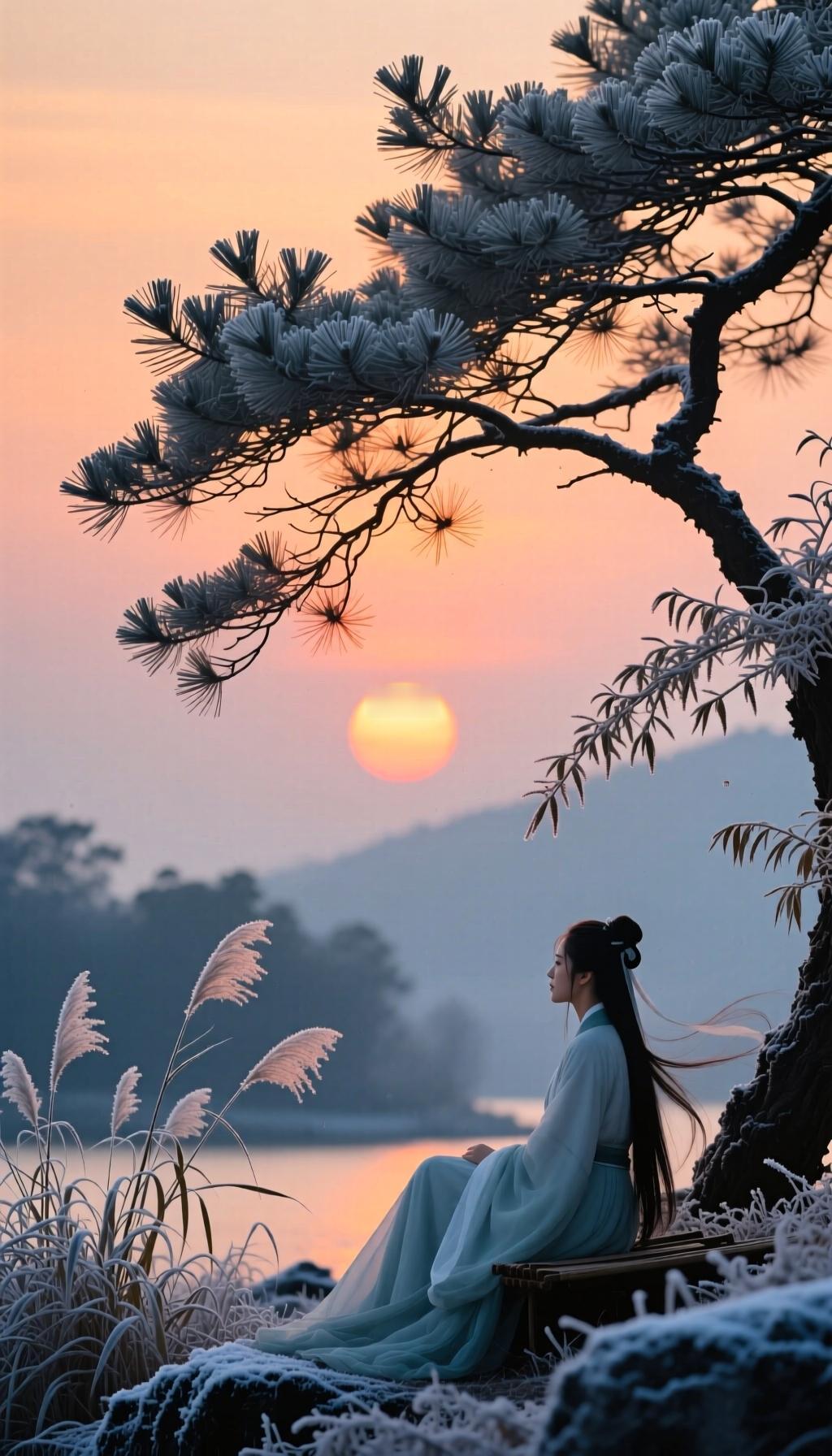 短诗小令·风月闲情晚风衔落日，疏影染清霜。人间烟火处，岁岁皆安长。