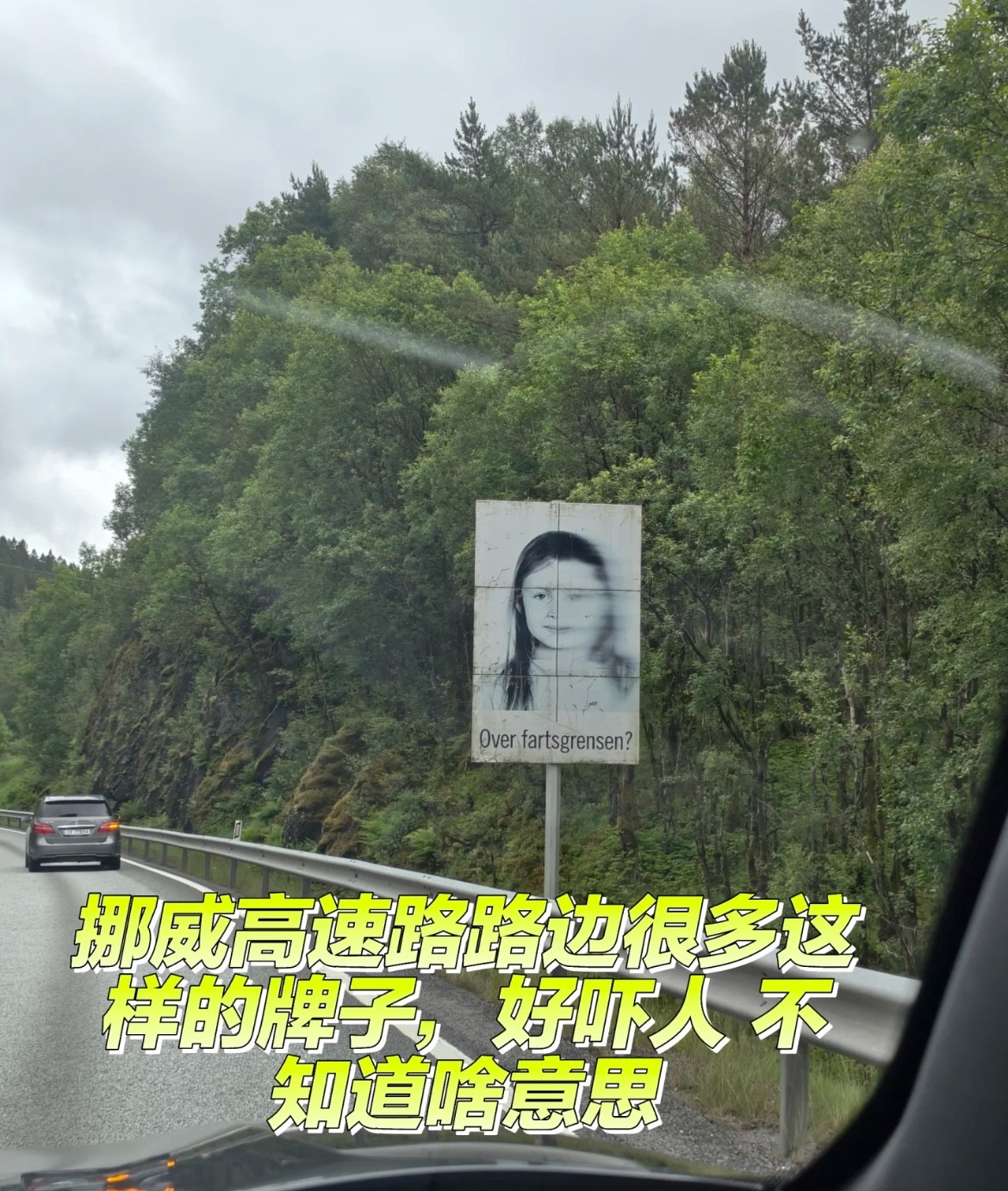 挪威的路边很多这样的牌子，吓人谁知道啥意思啊？