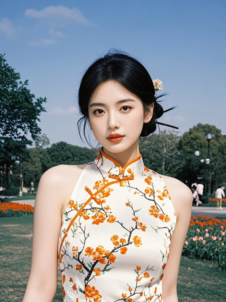 月华绮梦，镜头里美女的清韵在光影中流淌